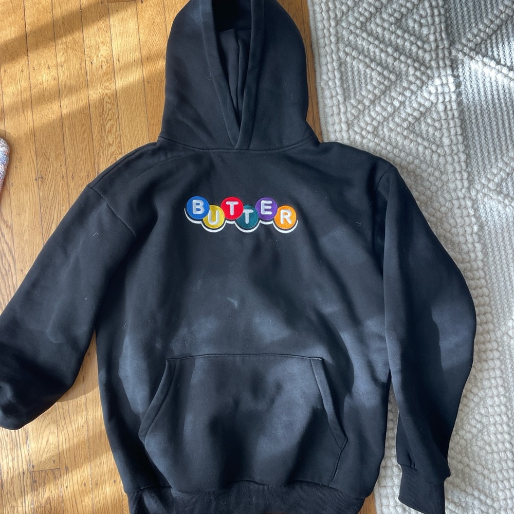 Butter Black Hoodie with lottery Logo